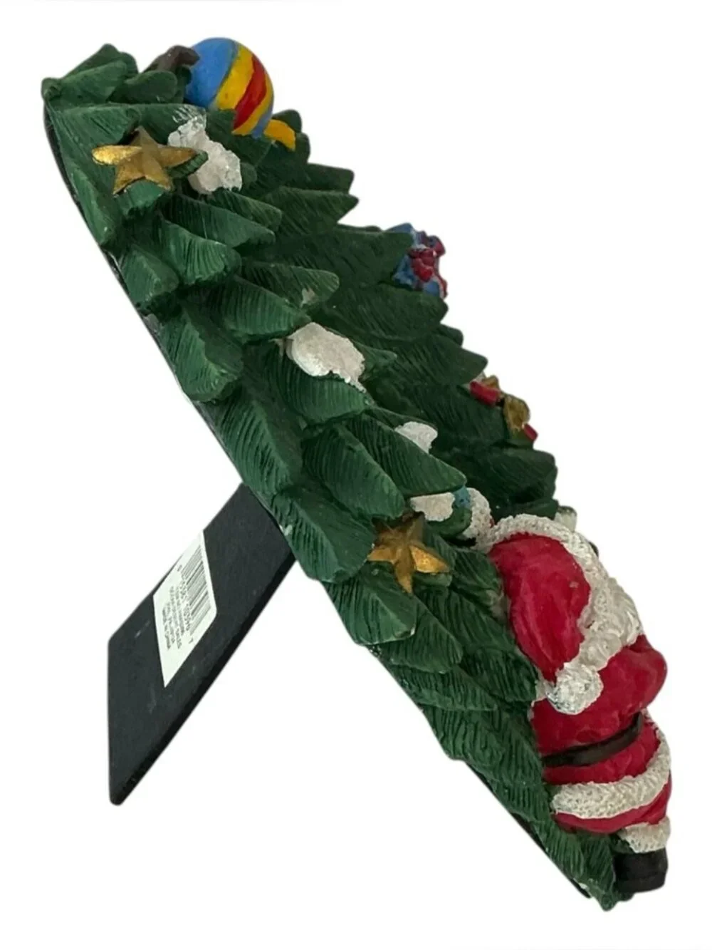 Christmas Tree Photo Frame with Santa  Holiday Table Decor 3 1/2”x 5” Photo